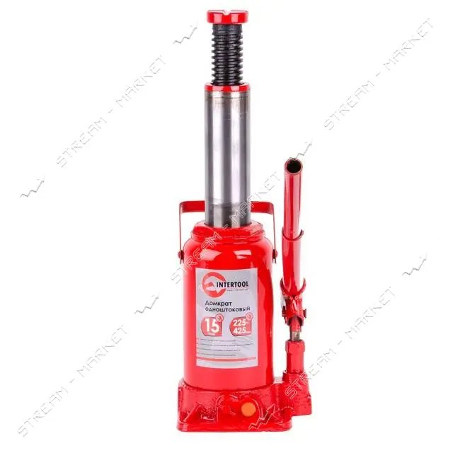 Домкрат столбик Intertool GT0027 одноштоковый 15т                                                   