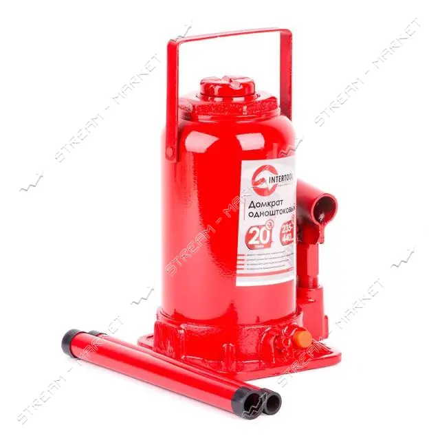 Домкрат столбик Intertool GT0028 одноштоковый 20т