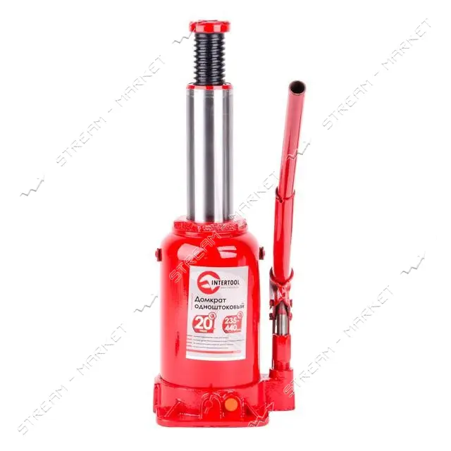 Домкрат столбик Intertool GT0028 одноштоковый 20т