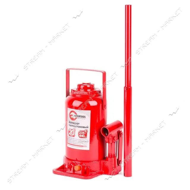 Домкрат столбик Intertool GT0028 одноштоковый 20т