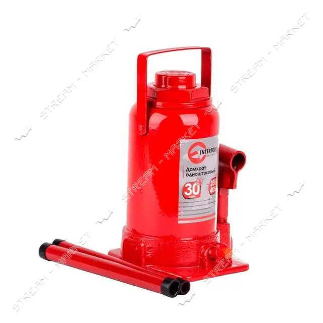 Домкрат столбик Intertool GT0029 одноштоковый 30т