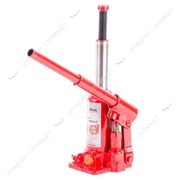 Домкрат столбик Intertool GT0051 одноштоковый 2т в чемодане                                         
