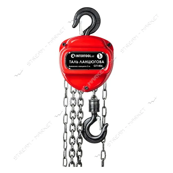 Лебедка цепная Intertool GT1406 1 тонна