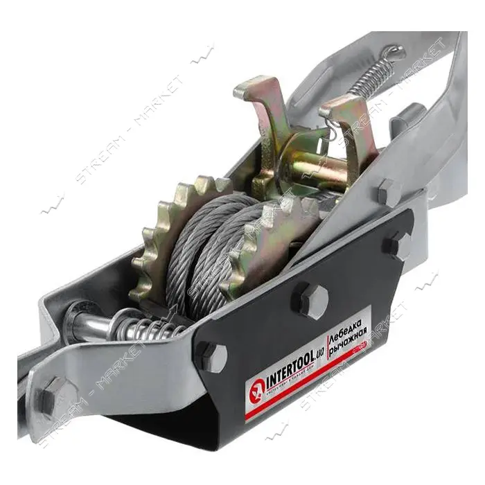 Лебедка рычажная Intertool GT1444 4 тонны трос 3м х 5.5мм рабочая длина троса 1.5м