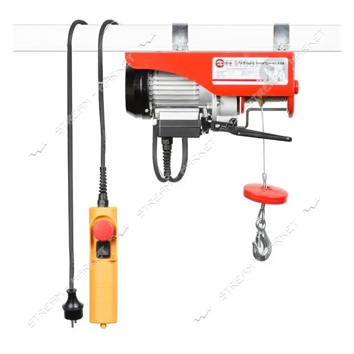 Лебедка электрическая Intertool GT1481 220/230В 500Вт 125/250кг трос 3мм 12м                        