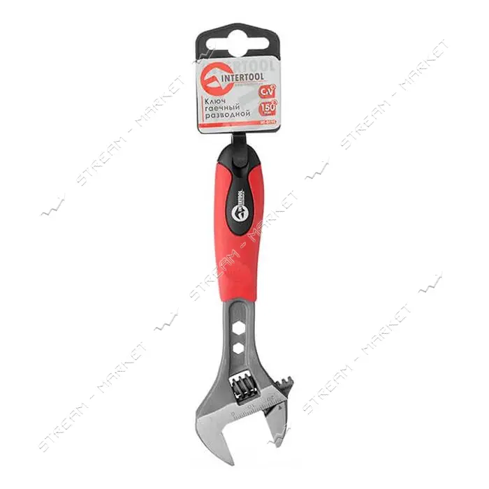 Ключ разводной Intertool HT-0195 150мм двухкомпонентная рукоятка