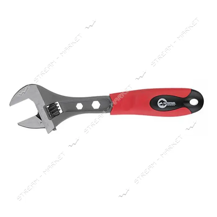 Ключ разводной Intertool HT-0197 250мм двухкомпонентная рукоятка
