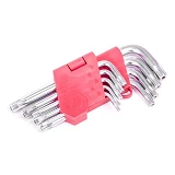 Набор Г-образных ключей Intertool HT-0604 TORX с отверстием Т10-Т50 Cr-V 9шт