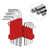 Набор Г-образных шестигранных ключей Intertool HT-0605 с шарообр-ым накло-ом 1.5-10 мм CrV55HRCS 9шт