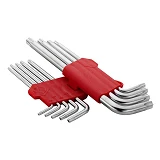 Набор Г-образных ключей Intertool HT-0606 TORX с отверстием Т10-Т50 Cr-V Big  9шт                   