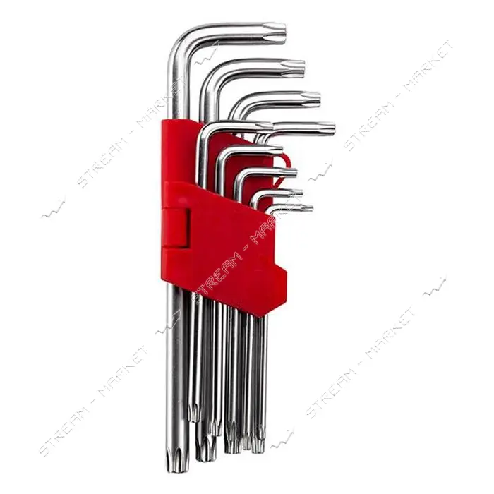 Набор Г-образных ключей Intertool HT-0608 TORX Т10-Т50 Cr-V big 9шт