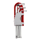 Набор Г-образных шестигарнных ключей Intertool Prof HT-1813 с шарообразным наконечником 1.5-10мм 9шт