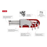 Набор Г-образных шестигарнных ключей Intertool Prof HT-1813 с шарообразным наконечником 1.5-10мм 9шт