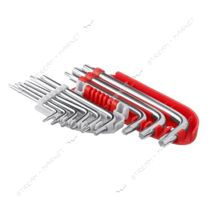 Набор Г-образных ключей Intertool HT-1821 TORX Т10-Т50 Cr-V Small 9 шт