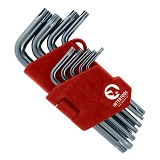 Набор Г-образных ключей Intertool HT-1831 TORX с отверстием Т10-Т50 Cr-V Small 9 шт                 