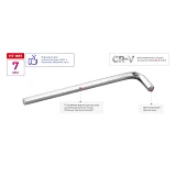 Ключ шестигранный Intertool HT-1857 7мм 133х30мм CrV                                                