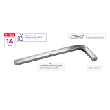 Ключ шестигранный Intertool HT-1864 14мм 210х55мм CrV                                               