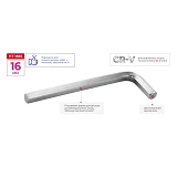 Ключ шестигранный Intertool HT-1866 16мм 220х58мм CrV                                               