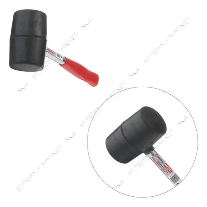 Киянка резиновая Intertool HT-0229 с металлической ручкой 340г 55мм черная                          