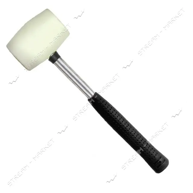 Киянка резиновая Intertool HT-0227 с металлической ручкой 450г 65мм белая                           