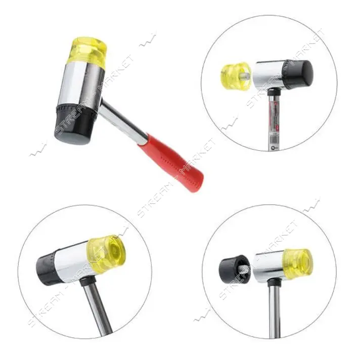 Молоток рихтовочный Intertool HT-0238 с металлической рукояткой d35мм