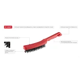 Щетка ручная Intertool BT-0007 4-рядная пластиковый корпус