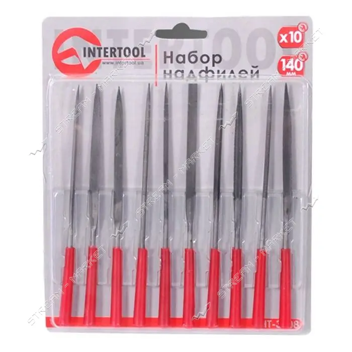 Набор надфилей Intertool HT-3708 10шт/упак 140мм                                                    