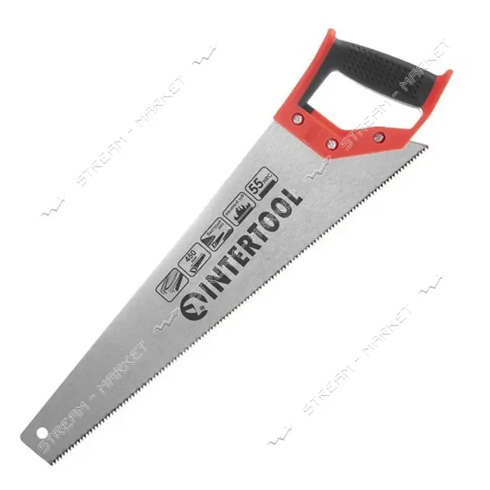 Ножовка по дереву Intertool HT-3102 55 HRC с каленым зубом 450мм                                    