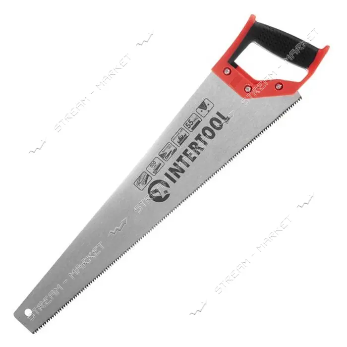 Ножовка по дереву Intertool HT-3103 55 HRC с каленым зубом 500мм