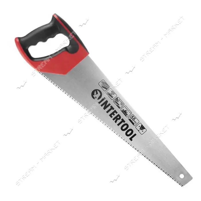 Ножовка по дереву Intertool HT-3105 с калёным зубом 1" 450мм                                        