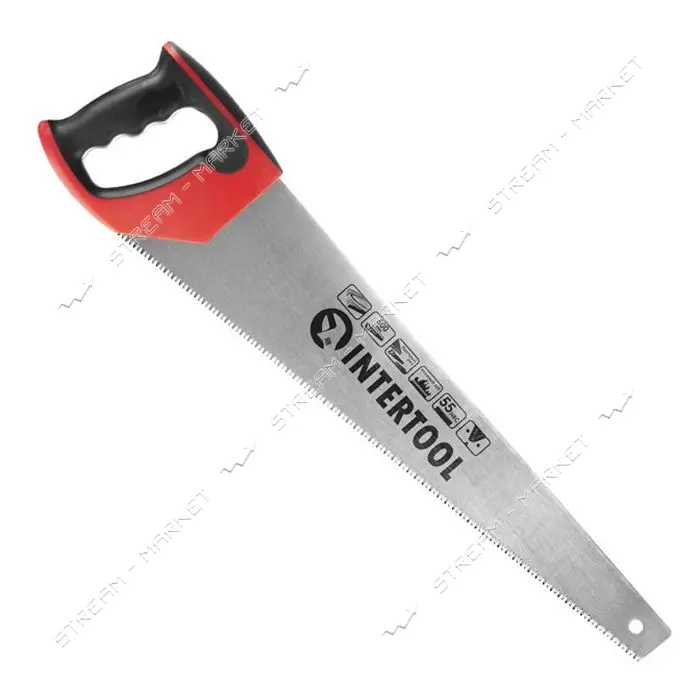 Ножовка по дереву Intertool HT-3106 с каленым зубом 1" 500мм                                        