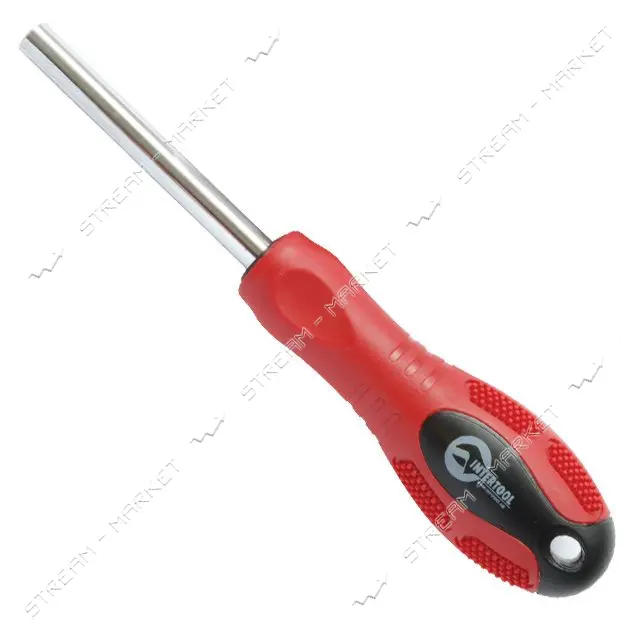 Отвертка магнитная Intertool HT-0401 для насадок с шестигранным хвостовиком 1/4" Cr-V