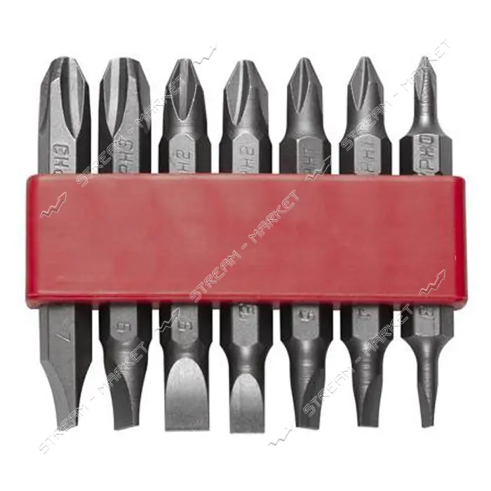 Отвертка магнитная Intertool HT-0415 1/4" 10x50мм с комплектом насадок 15шт Cr-V