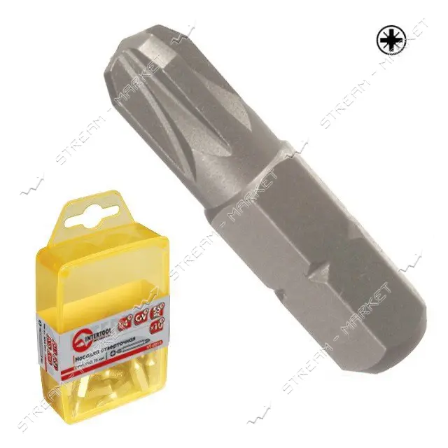 Комплект отверточных насадок Intertool VT-0020 PZ0 1/4" x 25мм 25шт                                 