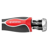 Отвертка реверсионная Intertool VT-1002 с комплектом насадок 11шт