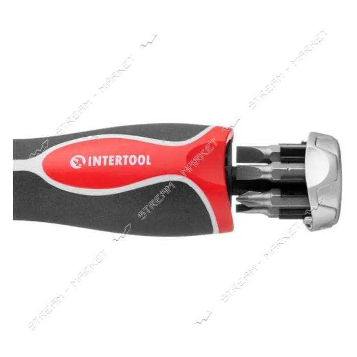 Отвертка реверсионная Intertool VT-1002 с комплектом насадок 11шт