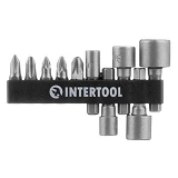 Отвертка реверсионная Intertool VT-1002 с комплектом насадок 11шт