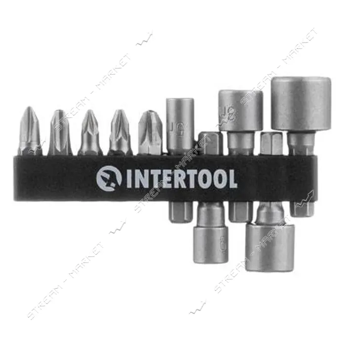 Отвертка реверсионная Intertool VT-1002 с комплектом насадок 11шт