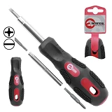 Отвертка Intertool VT-1004 VT-1004 обрезиненная ручка 6 в 1