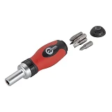 Отвертка реверсионная мини Intertool VT-1005 с комплектом насадок 5шт                               
