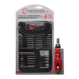 Отвертка реверсионная Intertool VT-1026 с комплектом насадок 26шт                                   