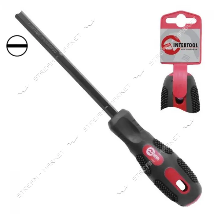 Отвертка шлицевая Intertool VT-3003 SL5.5x75мм                                                      