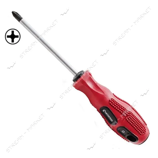 Отвертка крестовая Intertool VT-3137 PH1x100мм                                                      