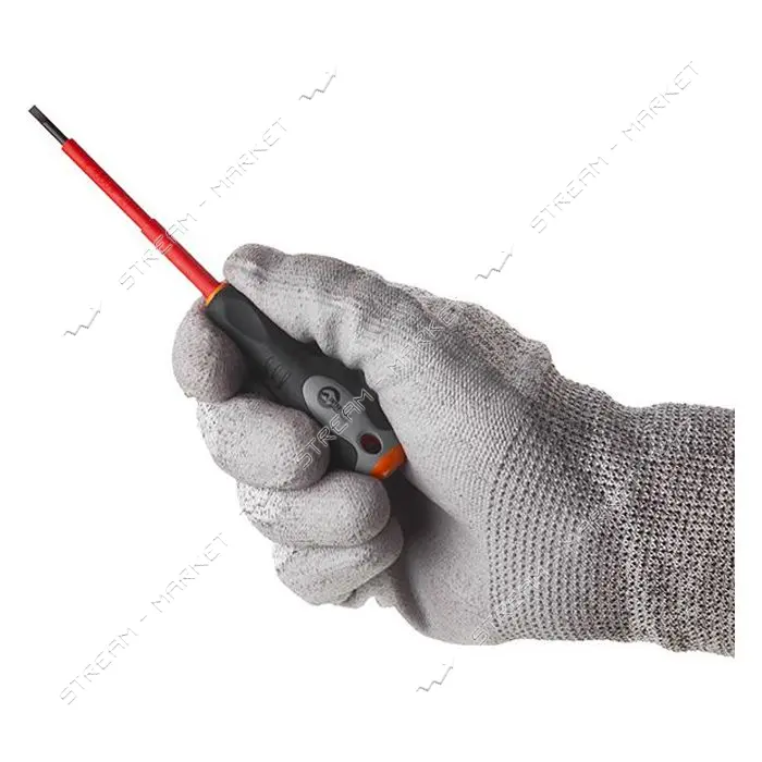 Отвертка Intertool VT-3203 изолированная шлицевая 0.5x3.00мм 75мм 1000В                             