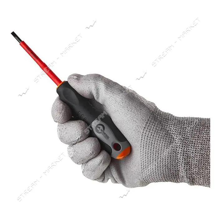 Отвертка Intertool VT-3204 изолированная шлицевая 0.8x4.00мм 75мм 1000В                             