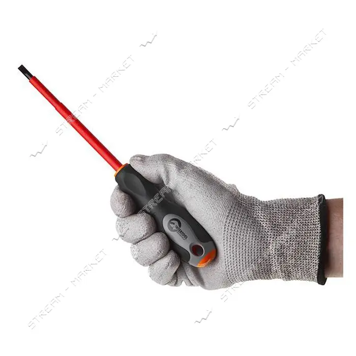 Отвертка Intertool VT-3206 изолированная шлицевая 1.0x5.50мм 125мм 1000В                            