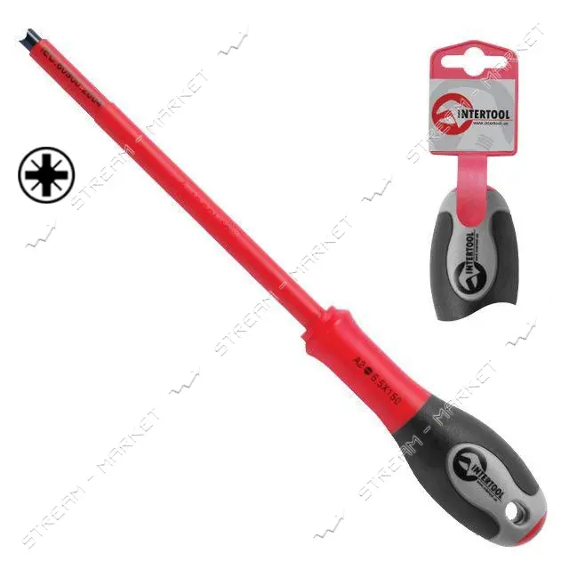 Отвертка Intertool VT-3222 изолированная крестовая PZ2 100мм 1000В