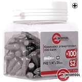 Комплект отверточных насадок Intertool VT-5046 PH2 1/4" x 25мм 100шт                                