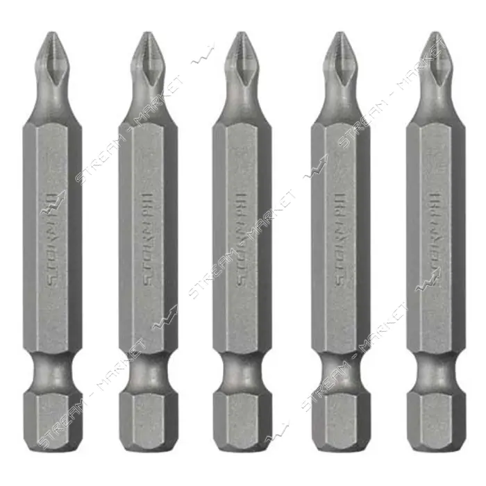Комплект отверточных насадок Intertool VT-0201 Storm PH1 1/4"x50мм 5шт                              