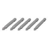 Комплект отверточных насадок Intertool VT-0204 Storm PZ2 1/4"x50мм 5шт